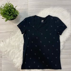 VS PINK Black V-Neck Tee